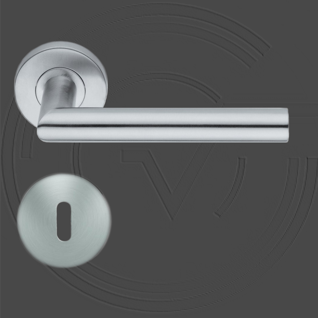 KD110/BB/SS Rounded Roses Lever Handle