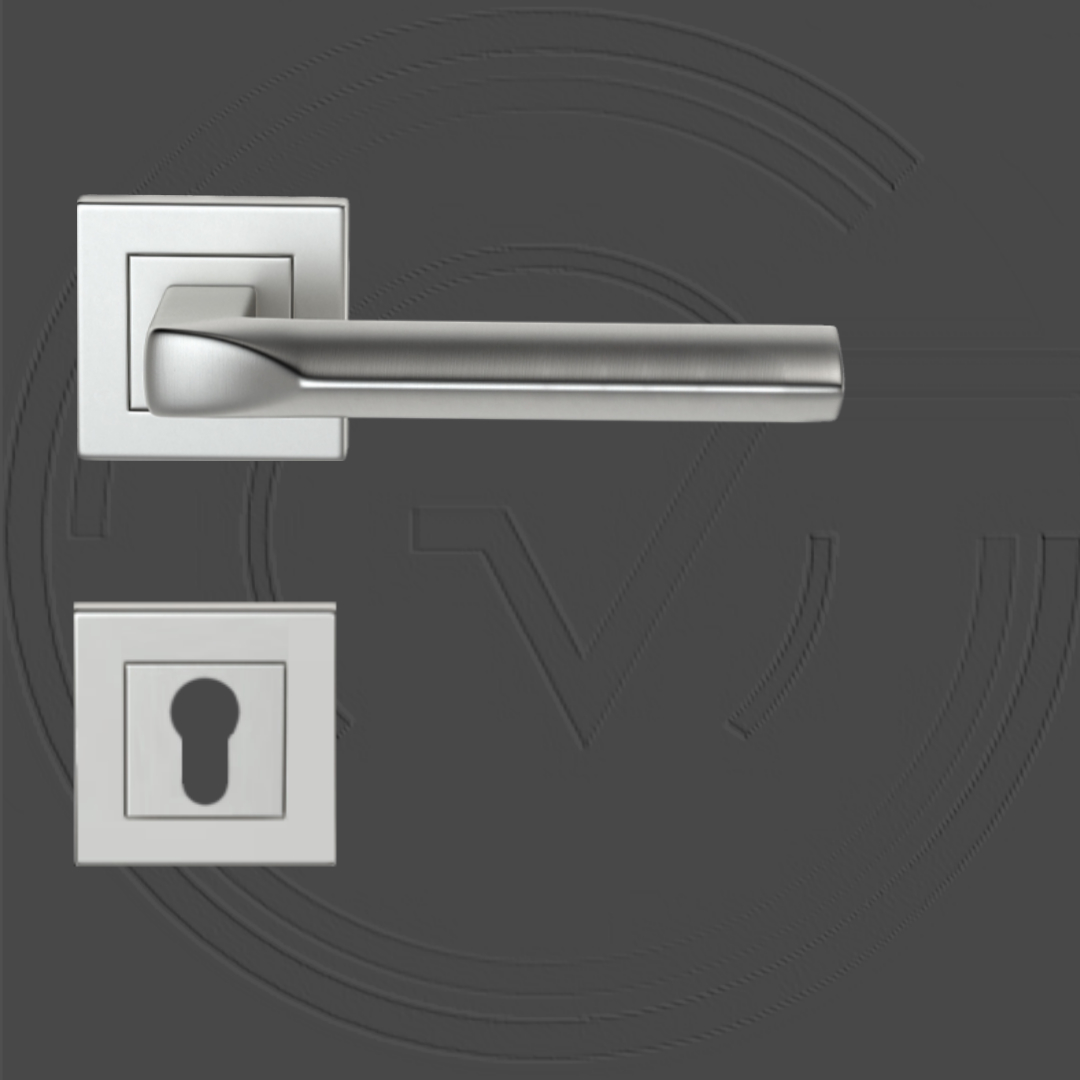 KD202/PZ/SS Square Roses Lever Handle