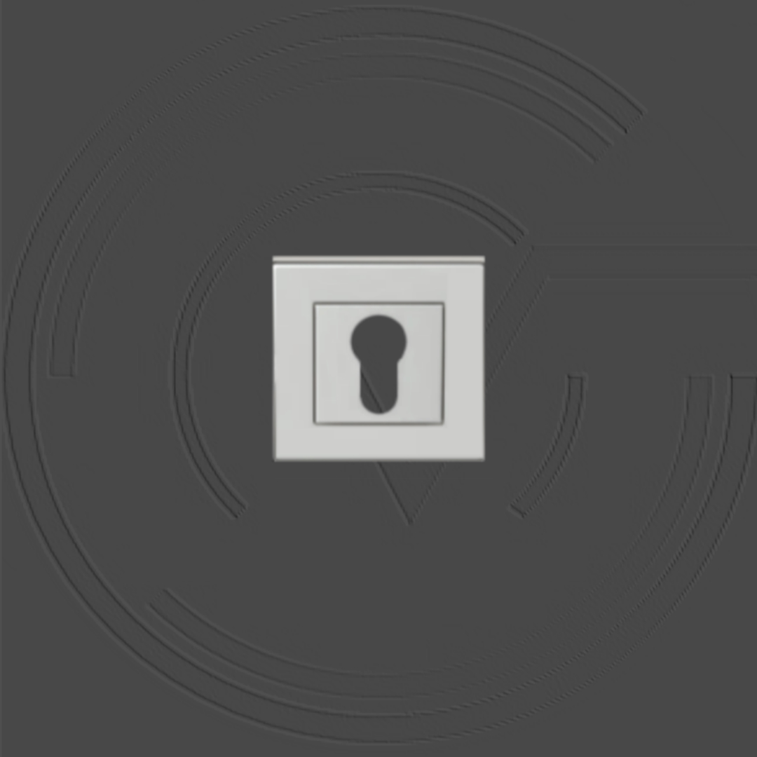 KD240/PZ/SS Square Escutcheon